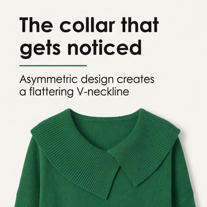 Collara™ – Asymmetric Collar Knit Sweater