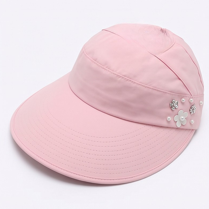 Solwen™ – Wide Brim Sun Visor with Ponytail Opening