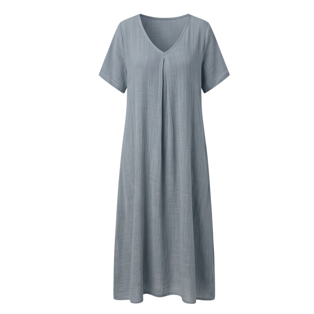 Lunessa™ – Breezy Cotton Linen Summer Dress