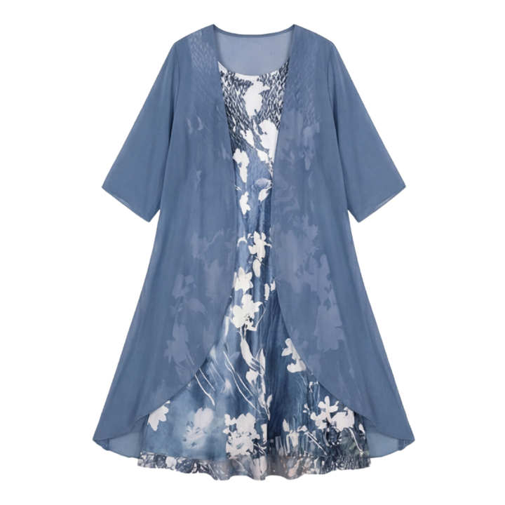 Floressa™ – Floral Chiffon Two Piece Dress Set