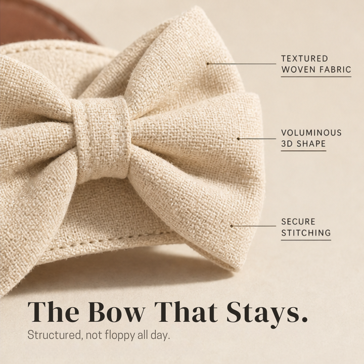 Lunabow™ Bow Flat Sandals with Pearl Ankle Cuff