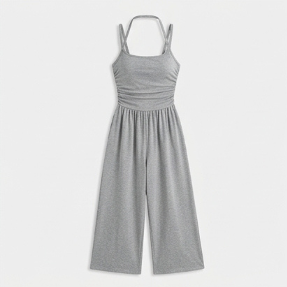 Solenne™ – Ruched Bodice Wide Leg Jumpsuit