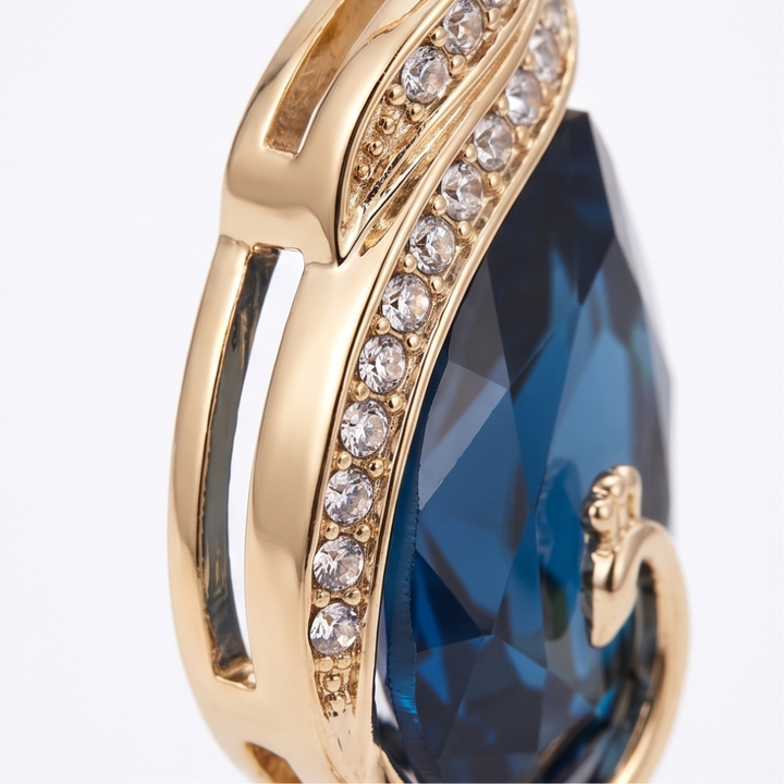 Lunavia™ - Sapphire Drop Earrings for Effortless Elegance