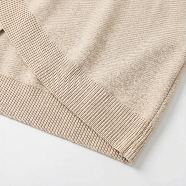 Vivara™ Asymmetric Knit Set with Wide Leg Pants