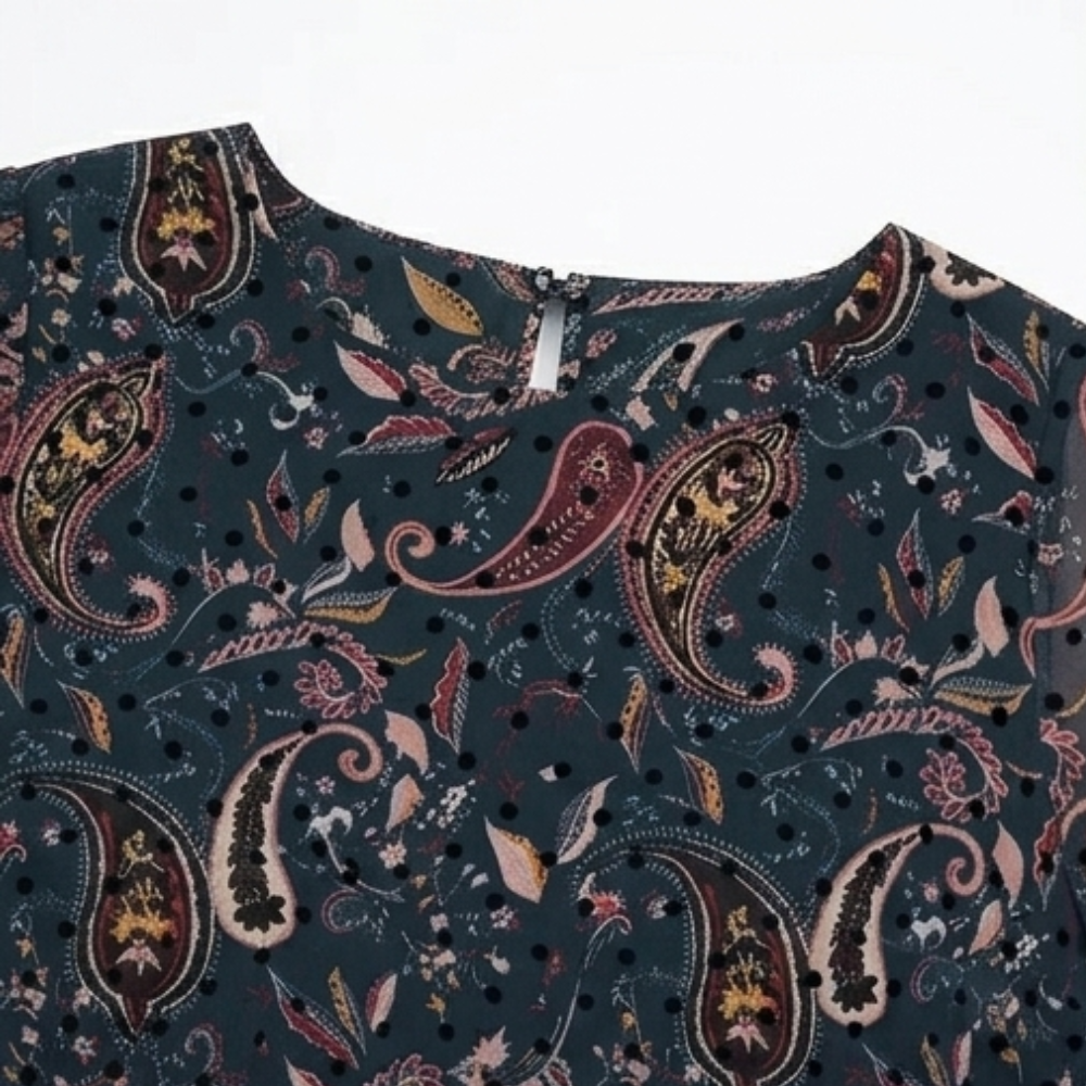 Floressa™ – Tiered Chiffon Paisley Dress