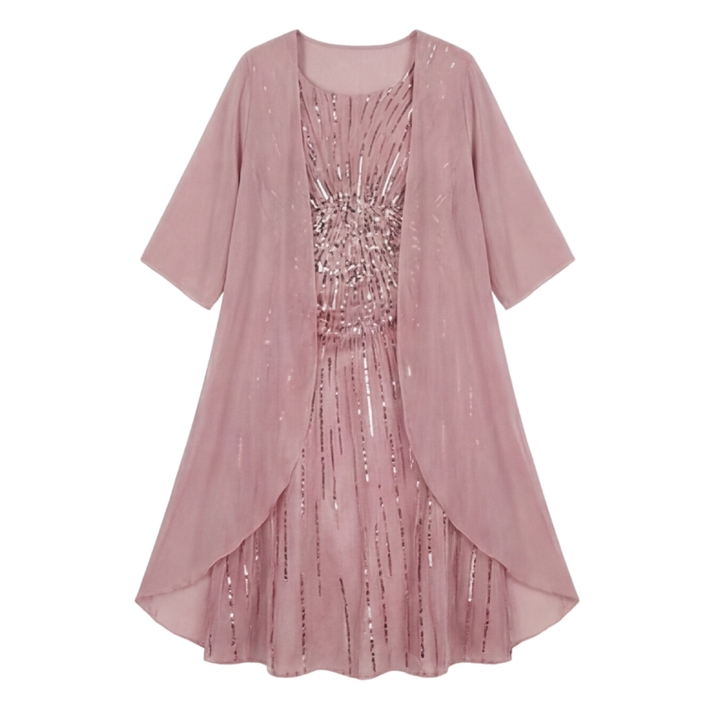 Floressa™ – Floral Chiffon Two Piece Dress Set