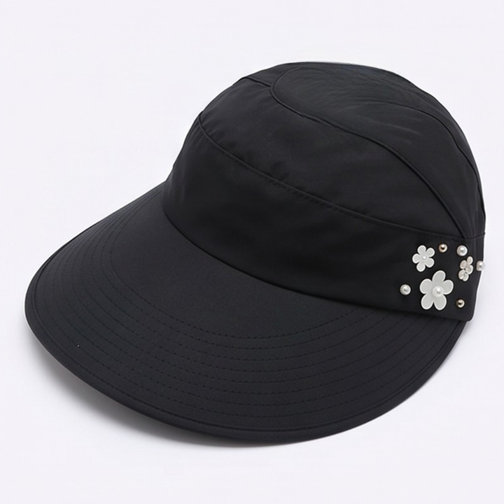 Solwen™ – Wide Brim Sun Visor with Ponytail Opening