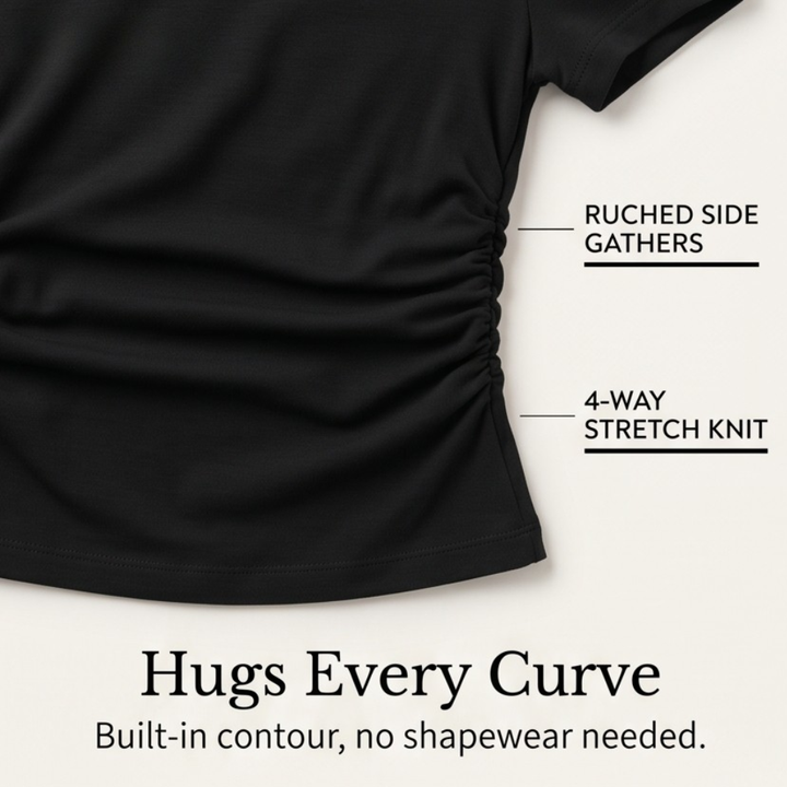 Velora Off-Shoulder Slim Fit Top