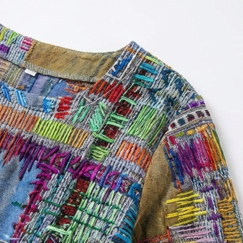 Tessara™ – Artisan Print Midi Dress with Pockets