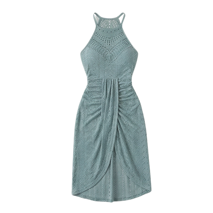 Vivara™ – Lace Halterneck Maxi Dress