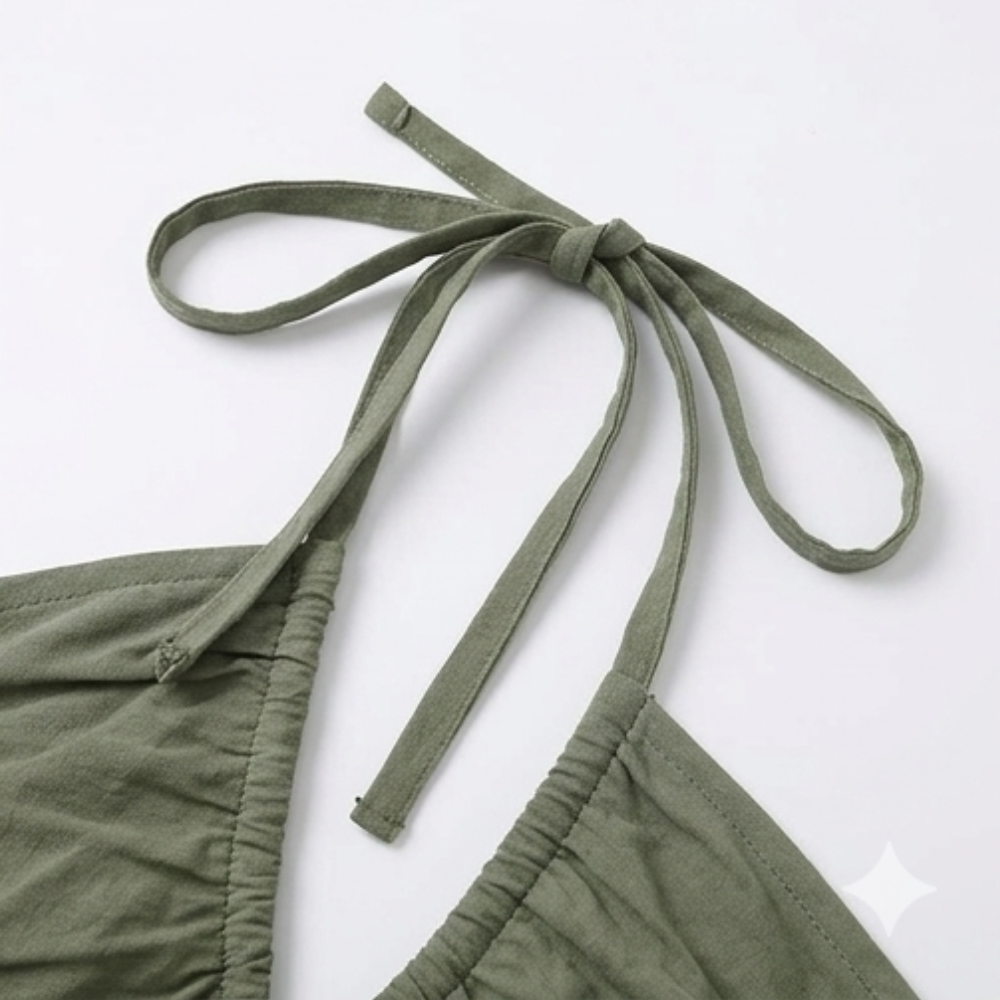 Solenne™ - Flowy Halter Maxi Dress for Effortless Style