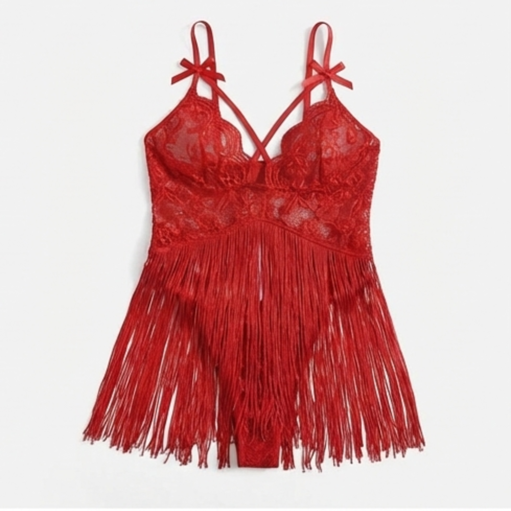 Inara™ – Lace Tassel Suspender Dress Set