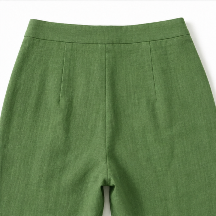 Linora – Cuffed Wide-Leg High-Waisted Trousers