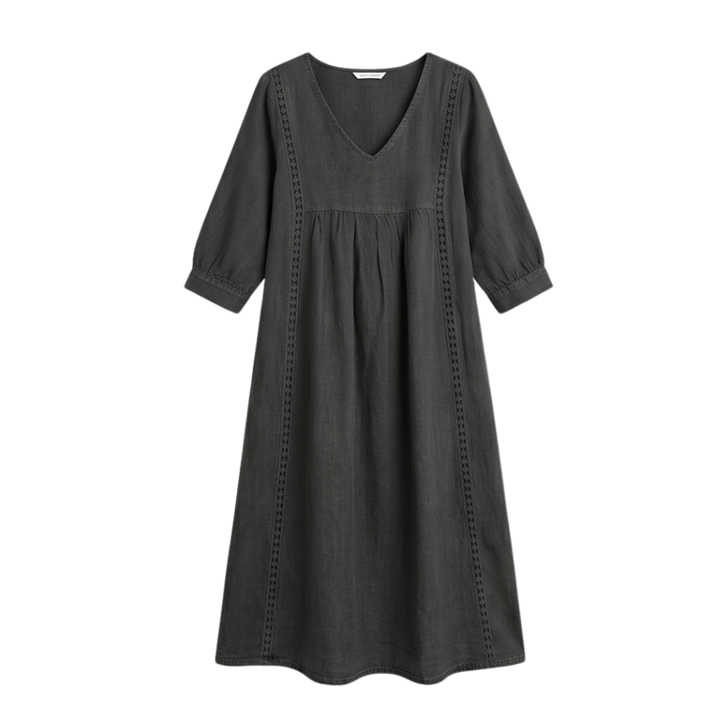 Virella™ – Relaxed Midi Dress with Pockets