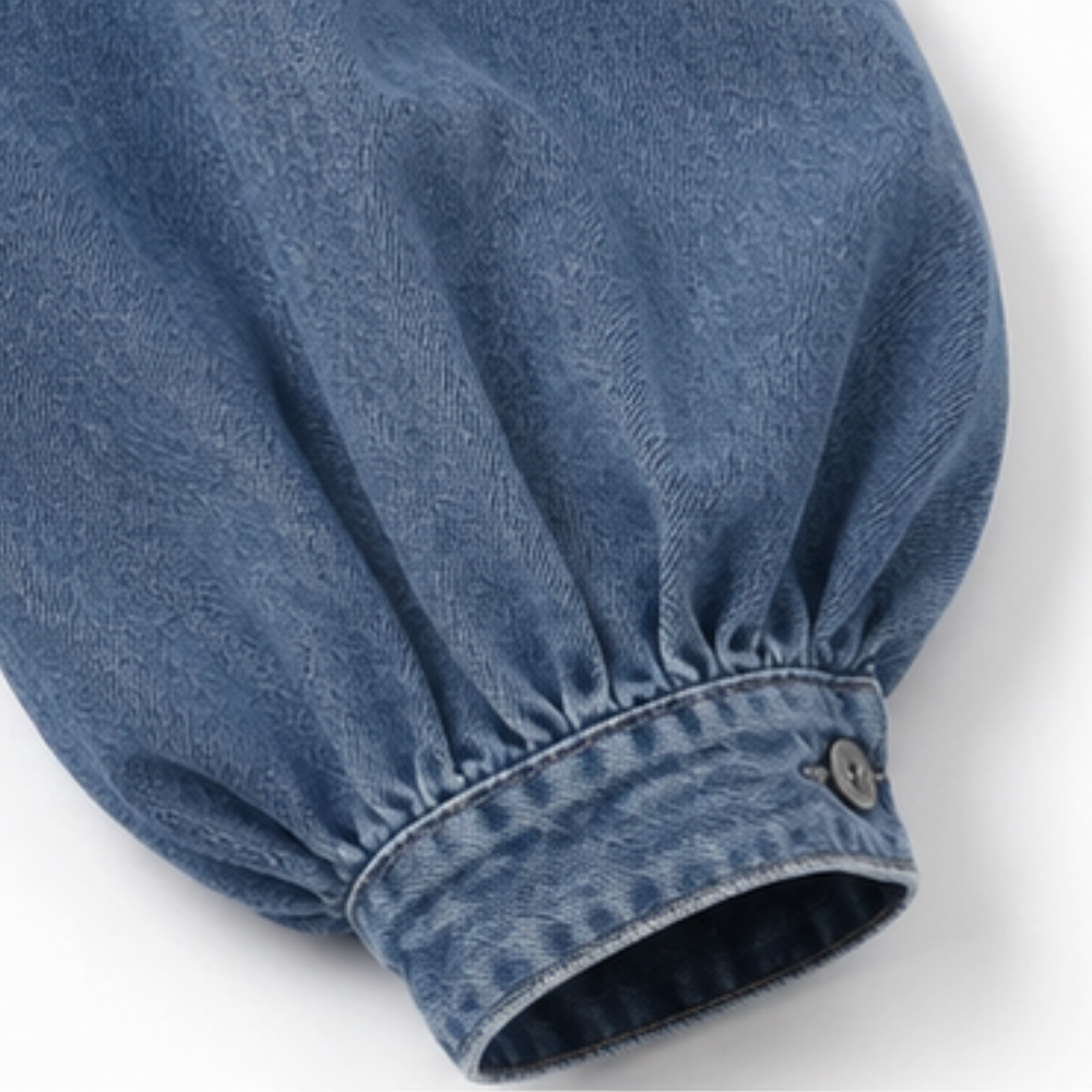 Lanterna – Denim-look Maxi Dress With Effortless Lantern Sleeves