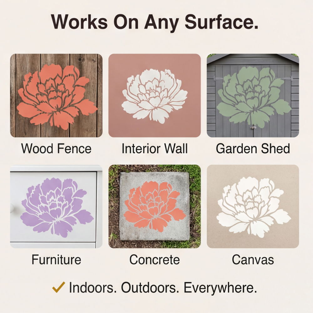 Florenza™ Large Reusable Flower Stencils (Set of 6)