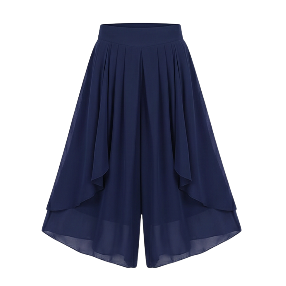 Sevella™ – High-Waist Culottes with Skirt Drape