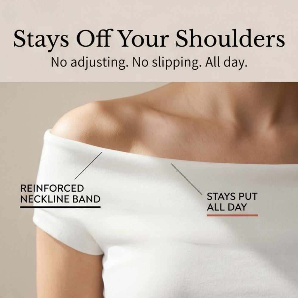 Velora Off-Shoulder Slim Fit Top