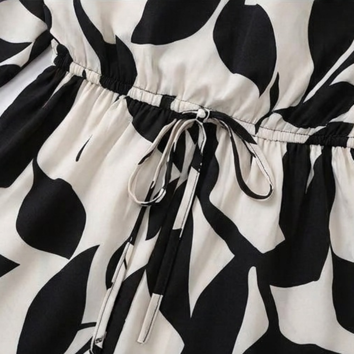 Lunavia™ – Off-Shoulder Leaf-Print Romper