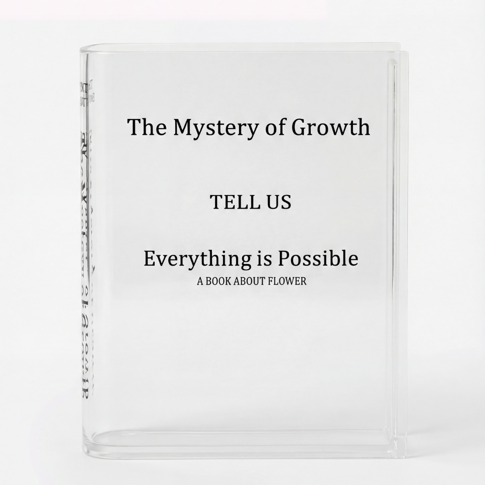 Florenza™ – Transparent Book Vase for Flowers