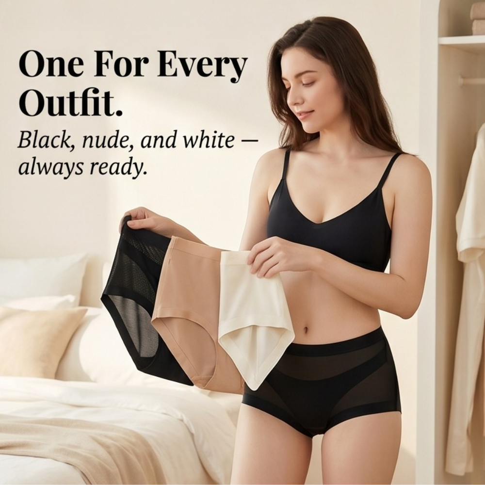Nuvelle™ – Seamless High-Waist Mesh Panties