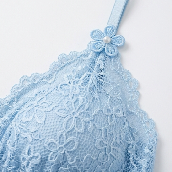 Lunessa™ — Lace Trim Satin Pajama Set