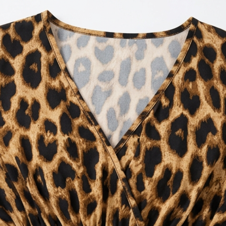Florenza™ – Cinched-Waist Leopard Jumpsuit