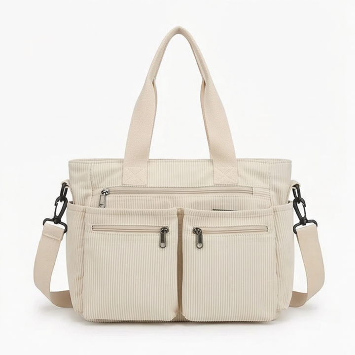 Clovera™ – Multi Pocket Corduroy Shoulder Bag