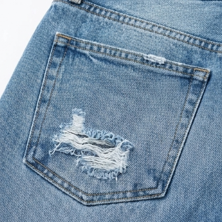 Vivara™ – Retro Fringed Cropped Straight Leg Jeans