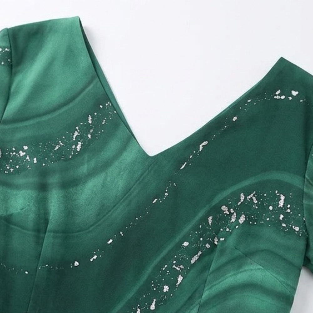 Osyla™ - Flowing Marbled Midi Dress for Special Occasions
