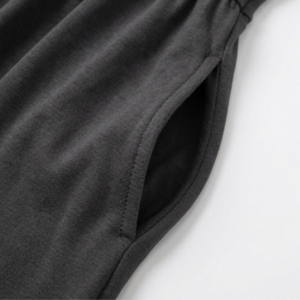 Veluna™ - Crossover V-Neck Midi Dress with Pockets