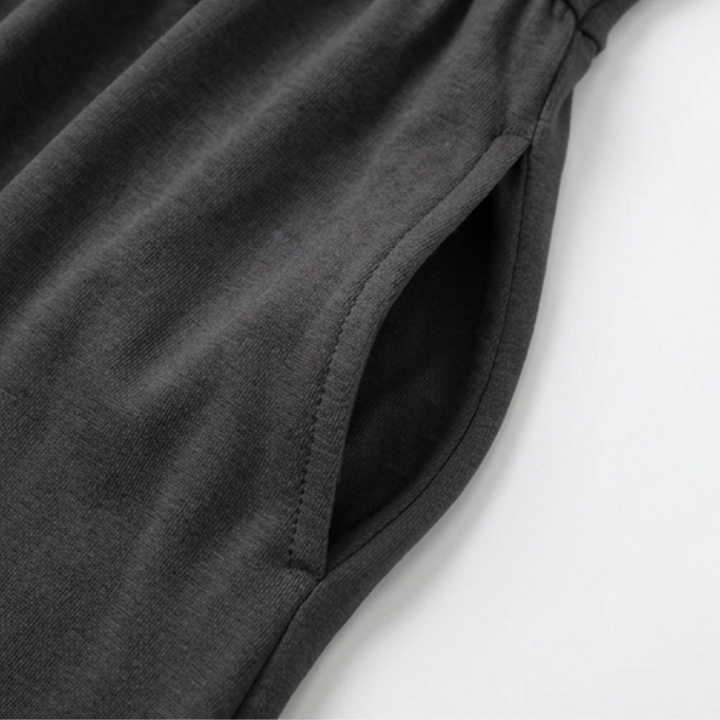 Veluna™ - Crossover V-Neck Midi Dress with Pockets