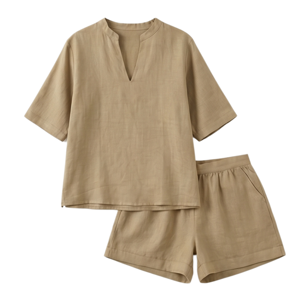 Veluna™ – Breezy V-Neck Summer Set