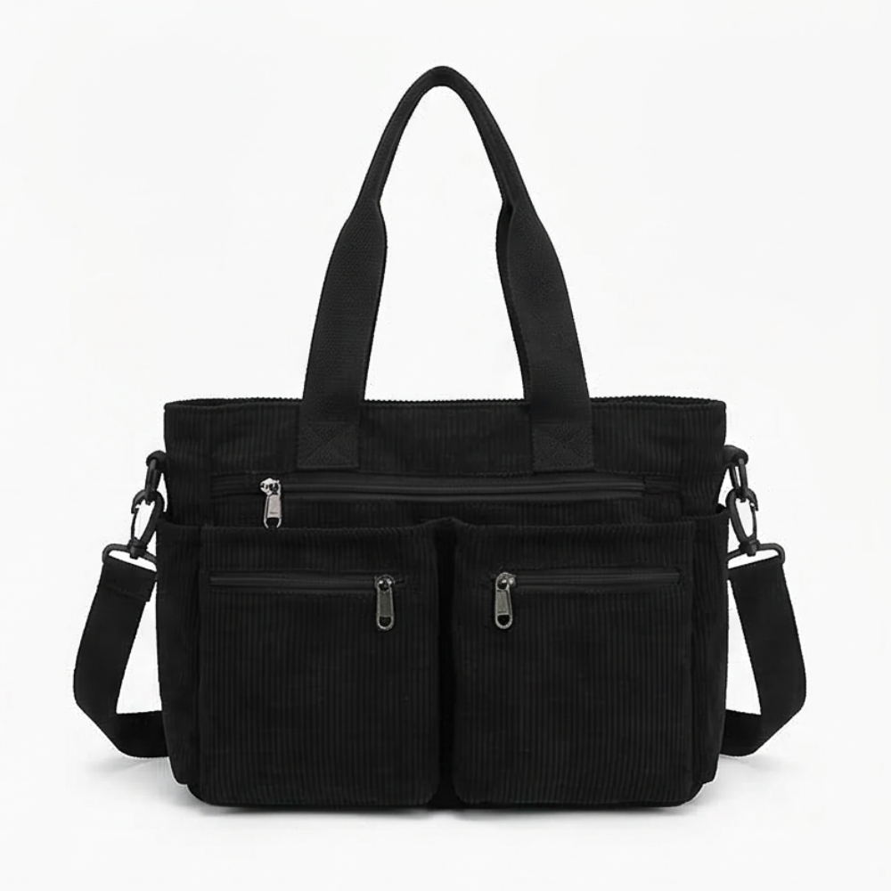 Clovera™ – Multi Pocket Corduroy Shoulder Bag