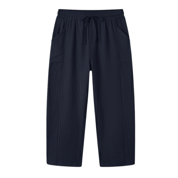 Selora™ - Crinkle Capri Pants for Easy Summer Wea