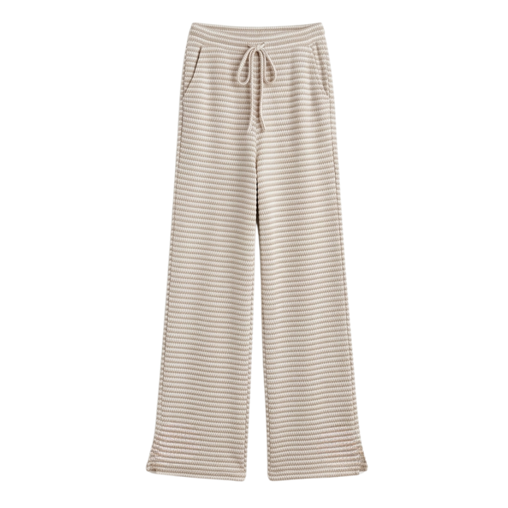 Seralune™ – Textured Knit Wide-Leg Trousers