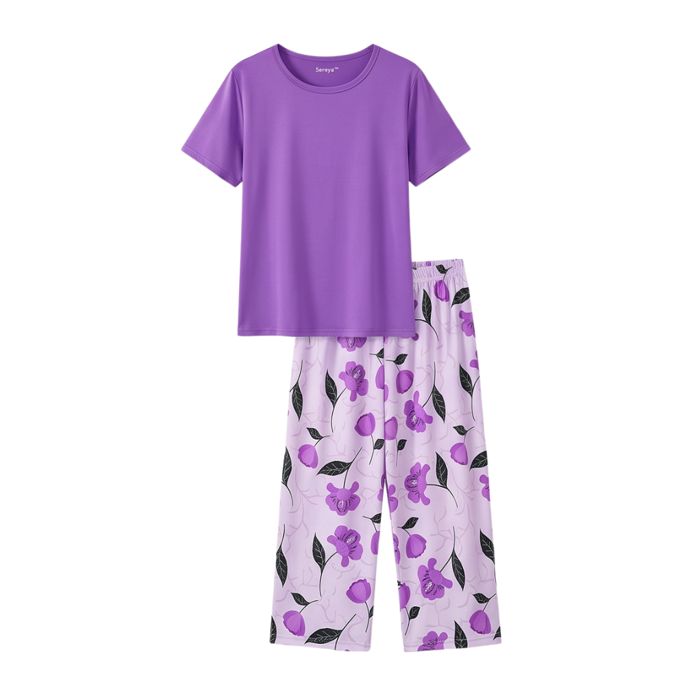 Sereya™ – Breezy Floral Capri Pajama Set