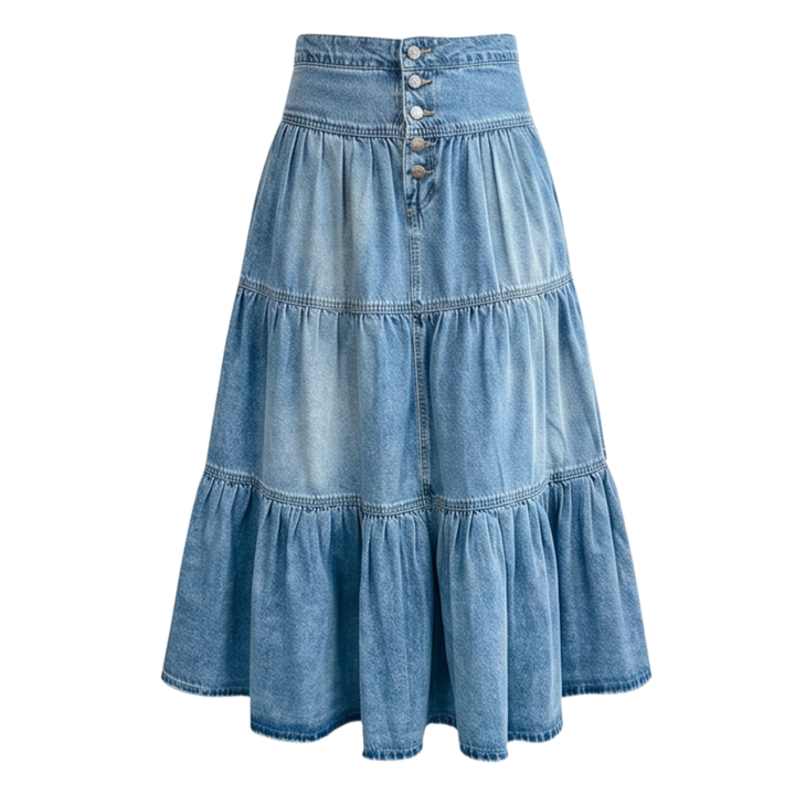 Soléra™ – Soft Button-Front Maxi Skirt