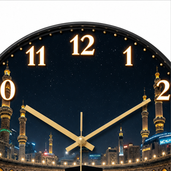 Quietwall – Kaaba Black And Gold Wall Clock