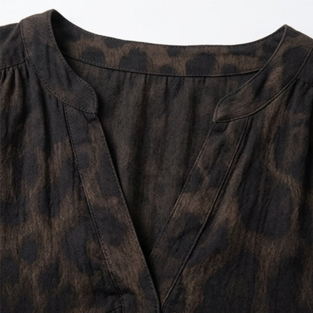 Velorra™ – Tiered Leopard Maxi Dress for Curvy Comfort