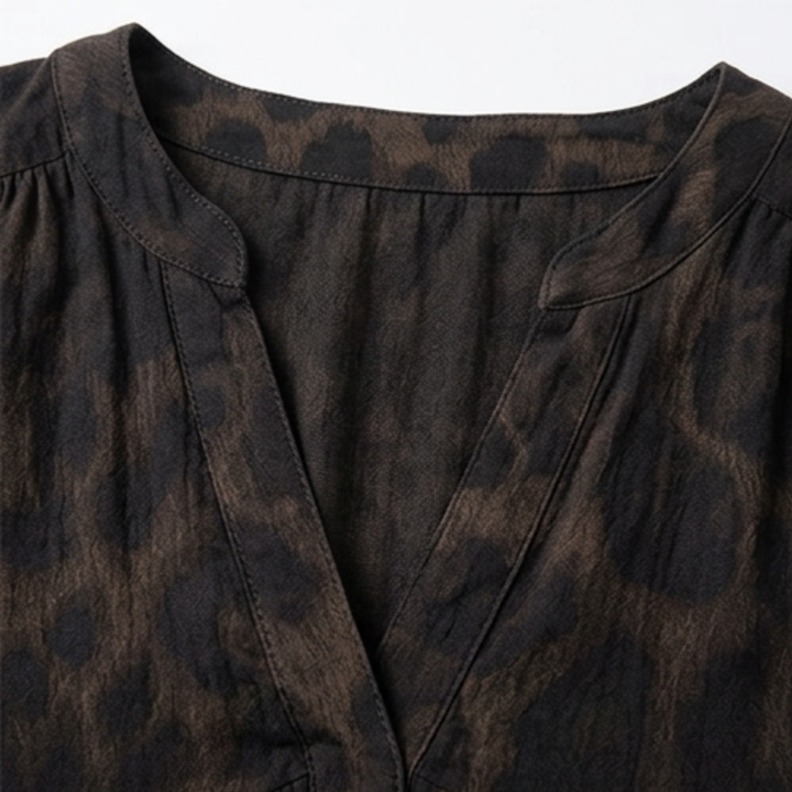 Velorra™ – Tiered Leopard Maxi Dress for Curvy Comfort