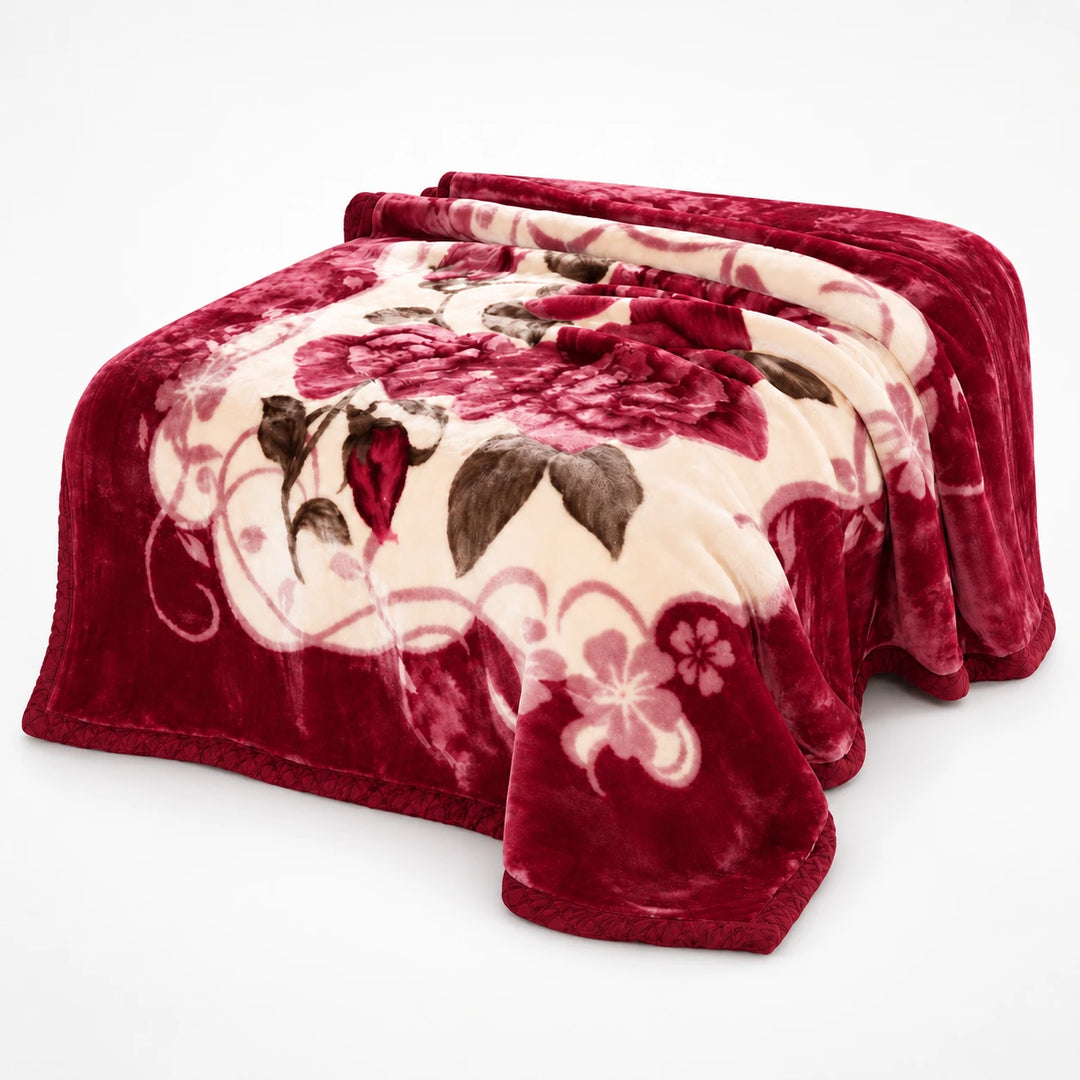Hearthloom – Plush Double-Layer Raschel Throw Blanket