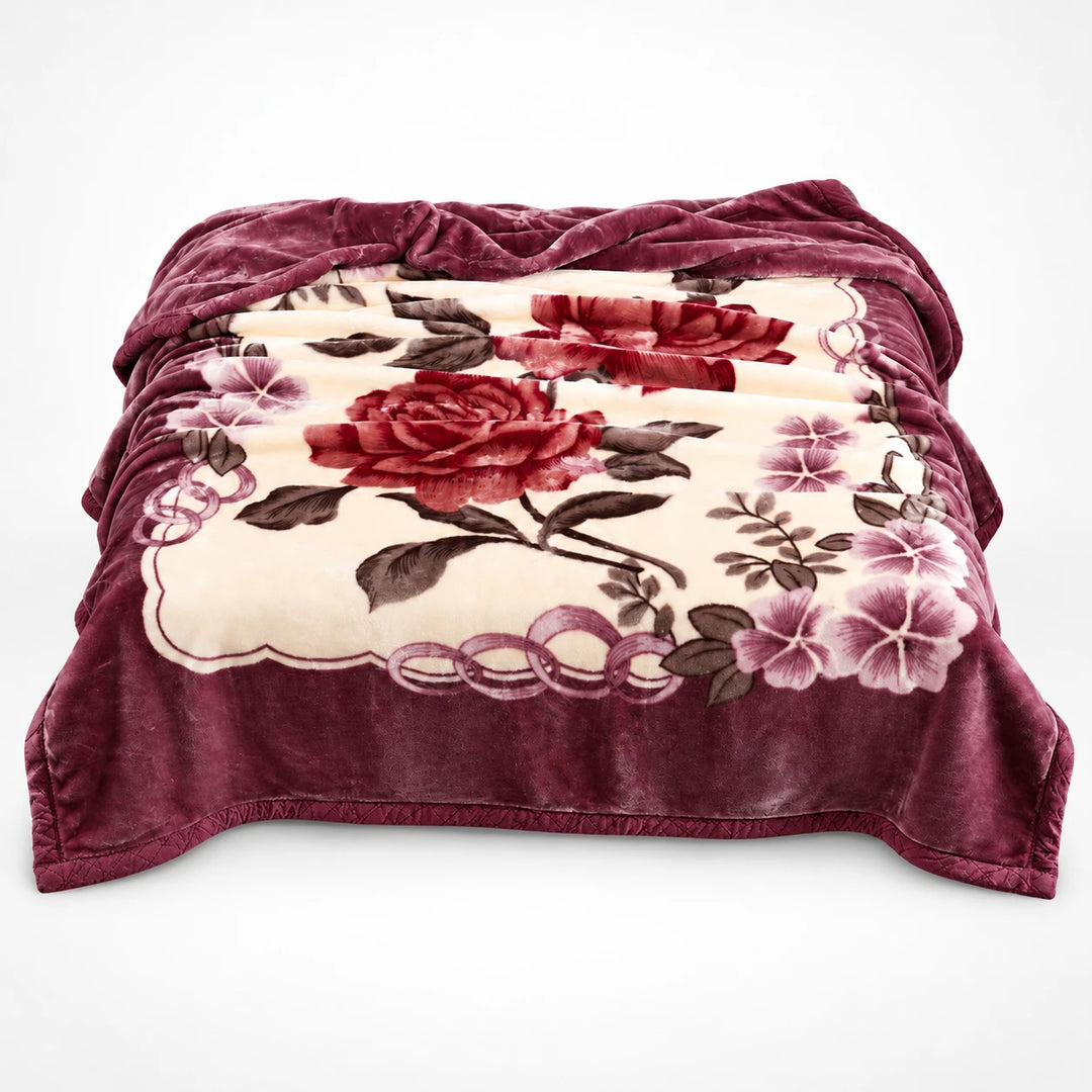 Hearthloom – Plush Double-Layer Raschel Throw Blanket