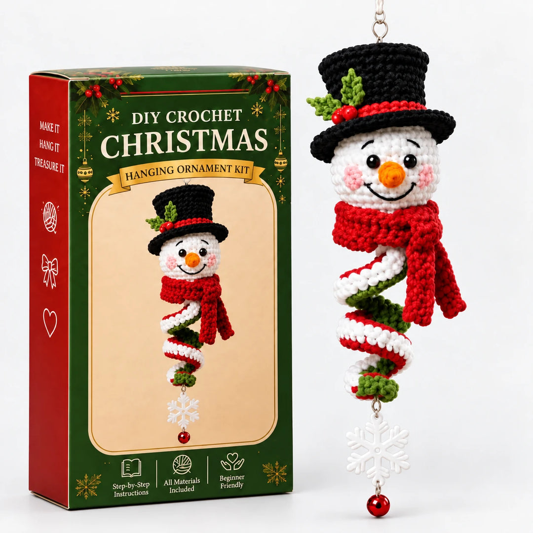 Snowmerry – Crochet Snowman Ornament Kit