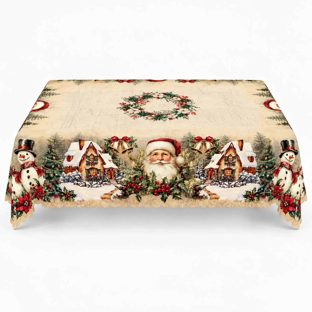Noelora – Embossed Christmas Print Tablecloth