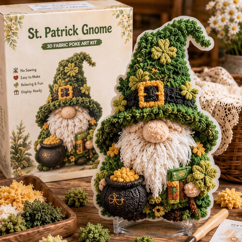 Gnome & Glow – Punch Needle Gnome Craft Kit