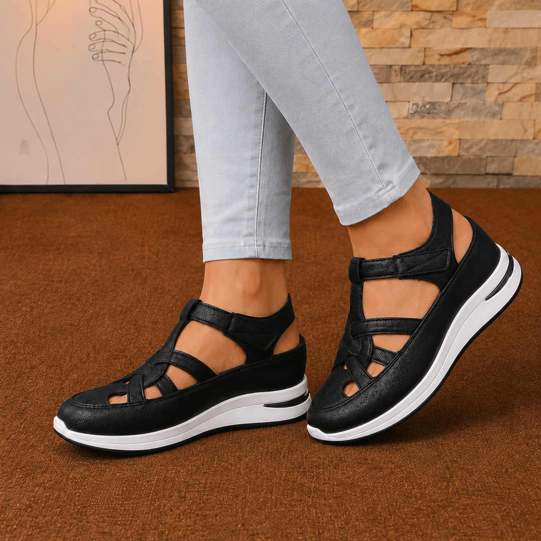 Velora – Cushioned Platform Sandals with Adjustable Strap for All-Day Comfort