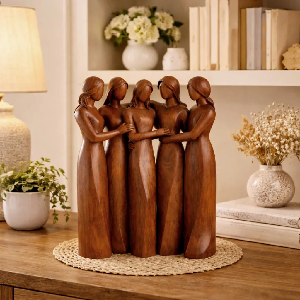 Heartwoven – Heart-Hand Resin Friendship Sculpture
