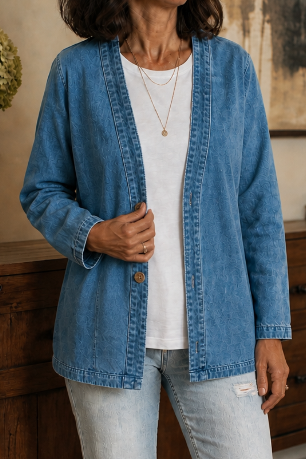 Corriveau – Washed Denim-Look Jacket