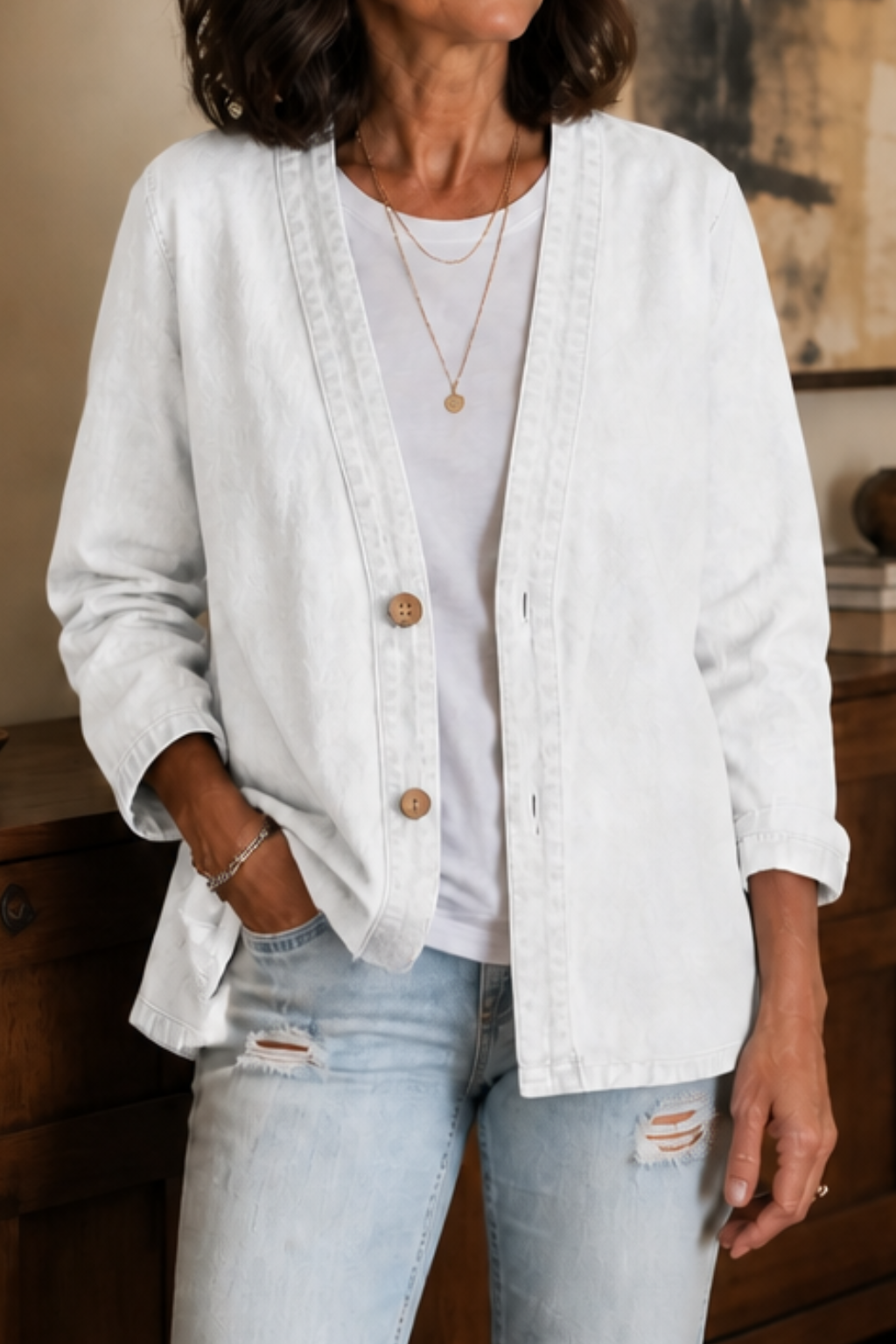 Corriveau – Washed Denim-Look Jacket